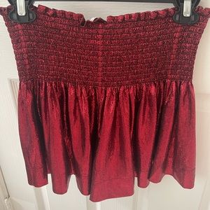 Queen of Sparkles Red/Black Pebble Swing Shorts